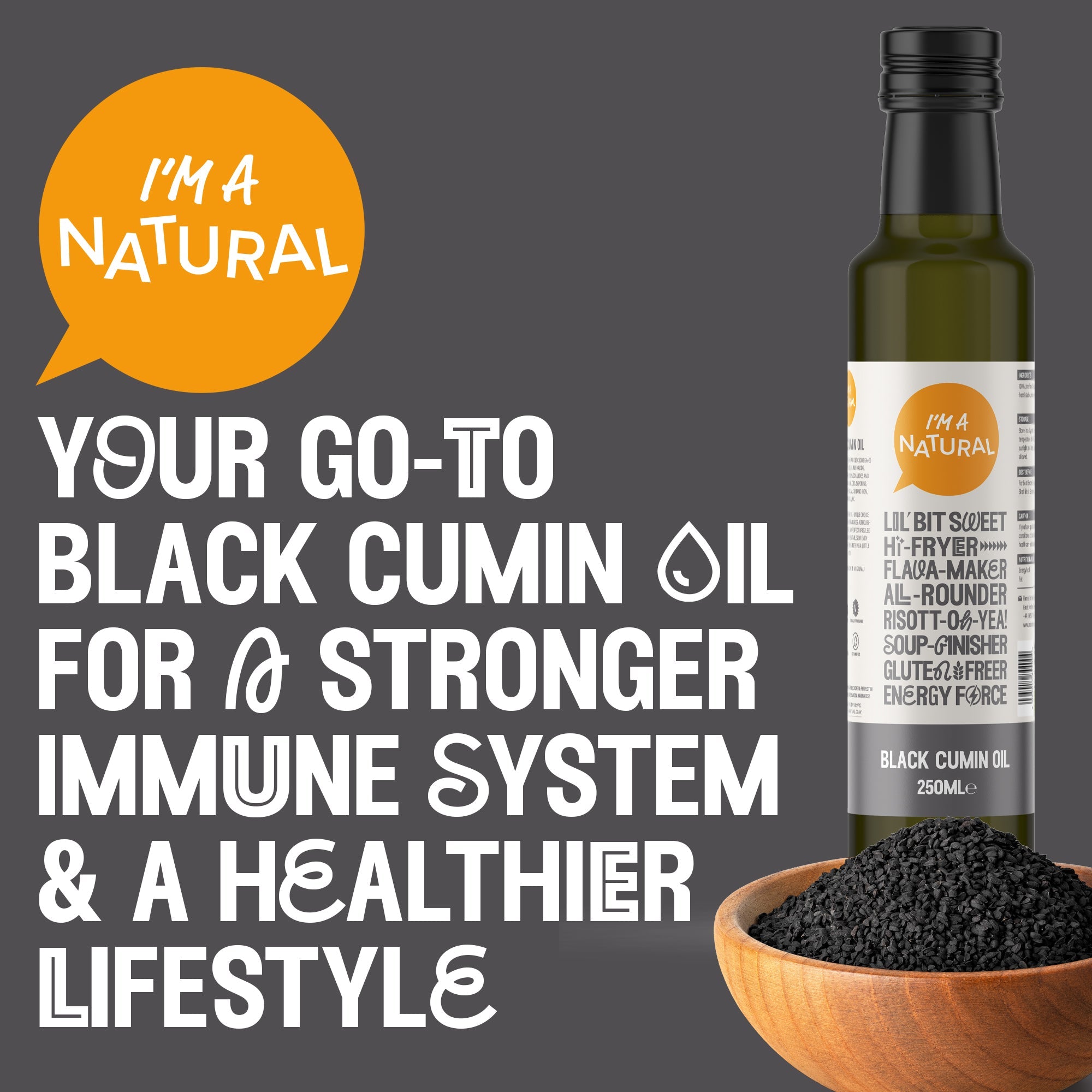 Cold pressed Black Seed Oil (Nigella sativa) 250ml by I'm A Natural