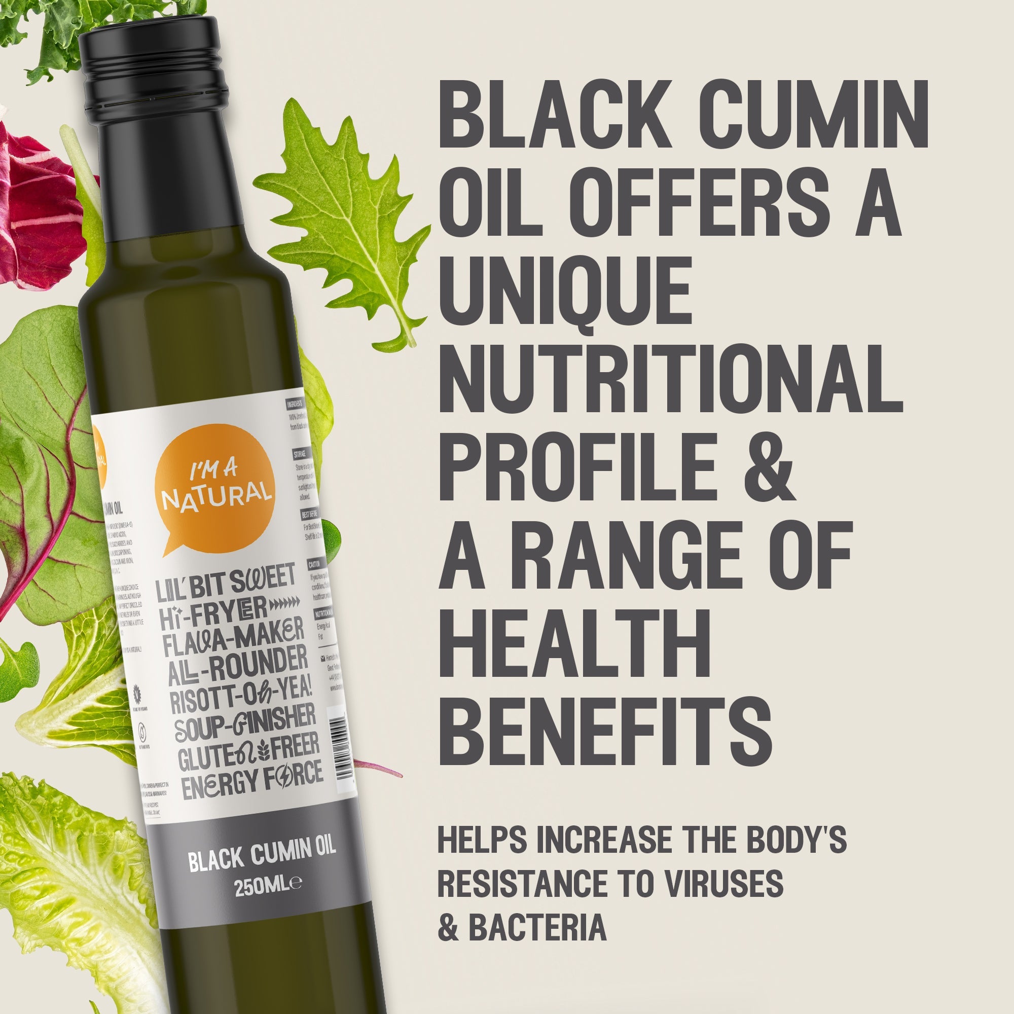 Cold pressed Black Seed Oil (Nigella sativa) 250ml by I'm A Natural