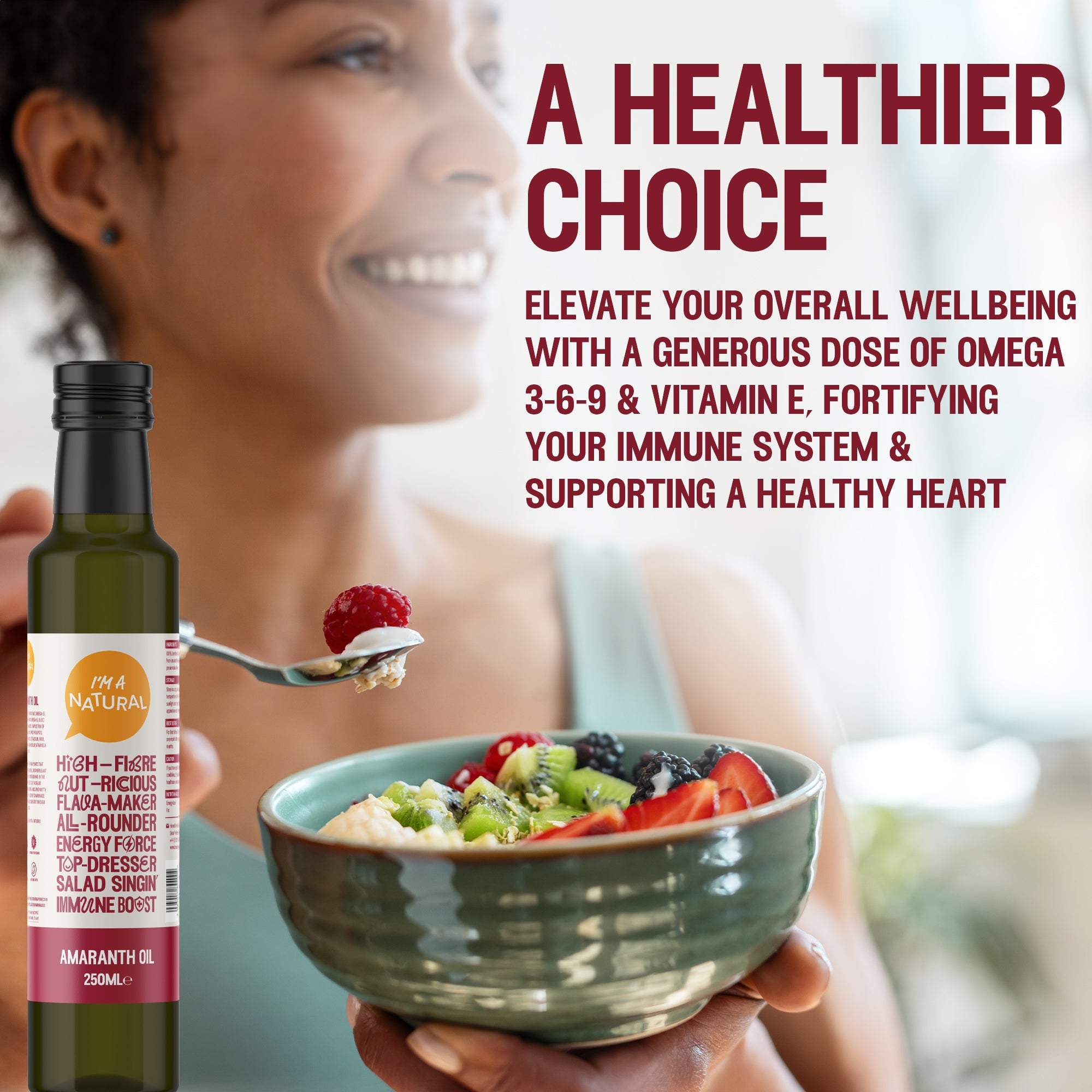 Amaranth Seed Oil 250ml by I'm A Natural — cold pressed, unrefined
