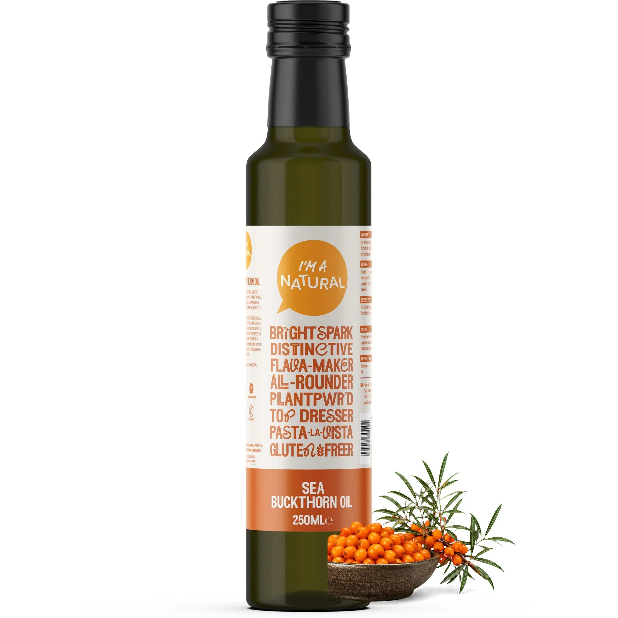 Sea buckthorn oil 250ml with sea buckthorn berries