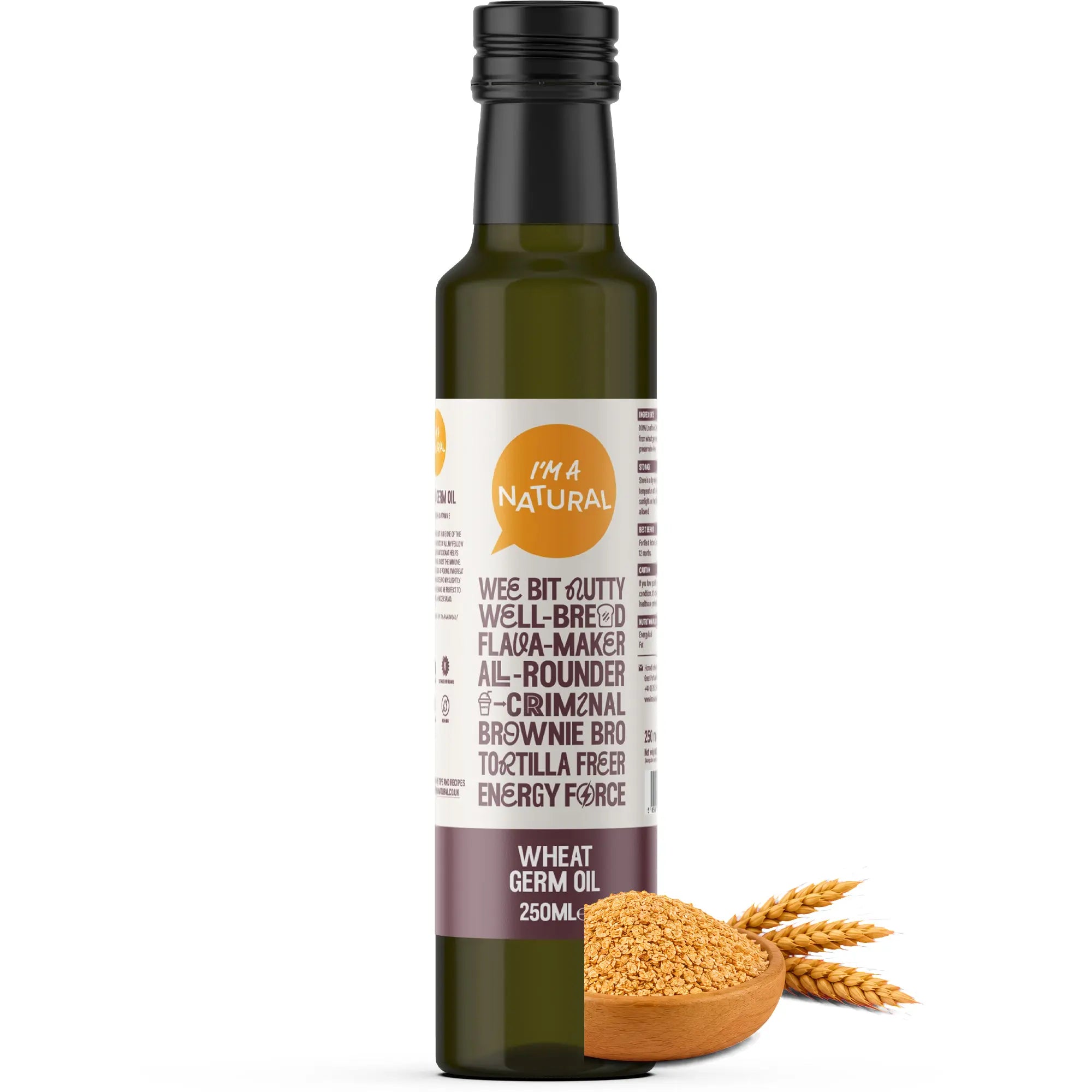 Wheat germ oil 250ml with wheat germ and wheat ears