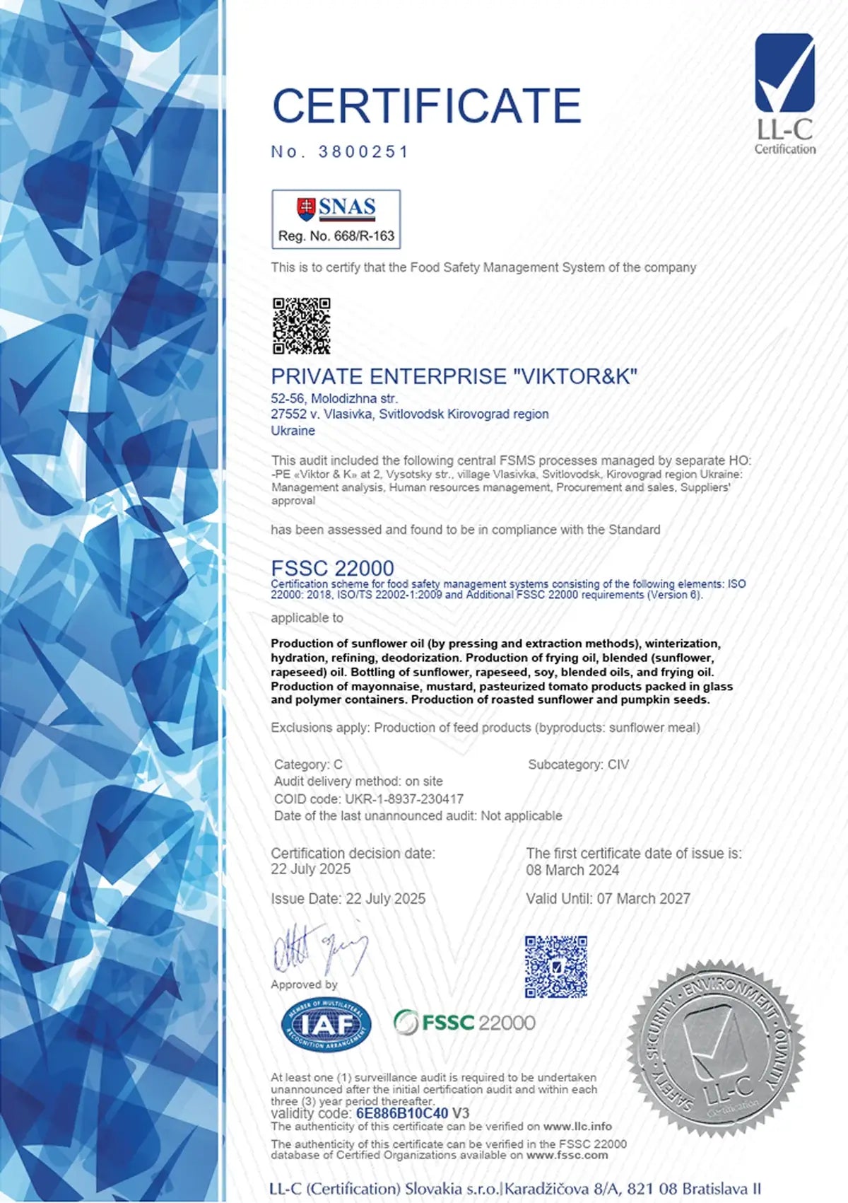 Certificate 1