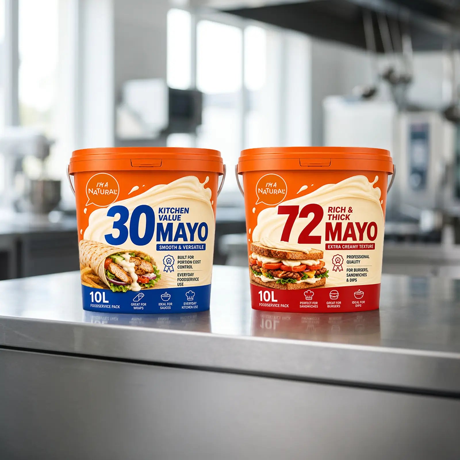 I'm A Natural professional mayonnaise foodservice packs